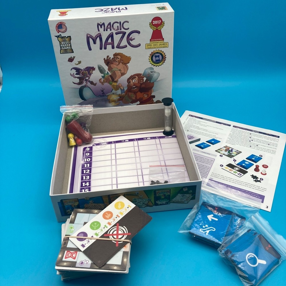 Magic Maze Cooperative Board Game 1-8 Players Dude Games Complete